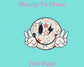 Patriotic Peace Smiley DTF TRANSFER or UV DTF STICKER