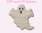 Faux Pearl Ghost Halloween DTF TRANSFER