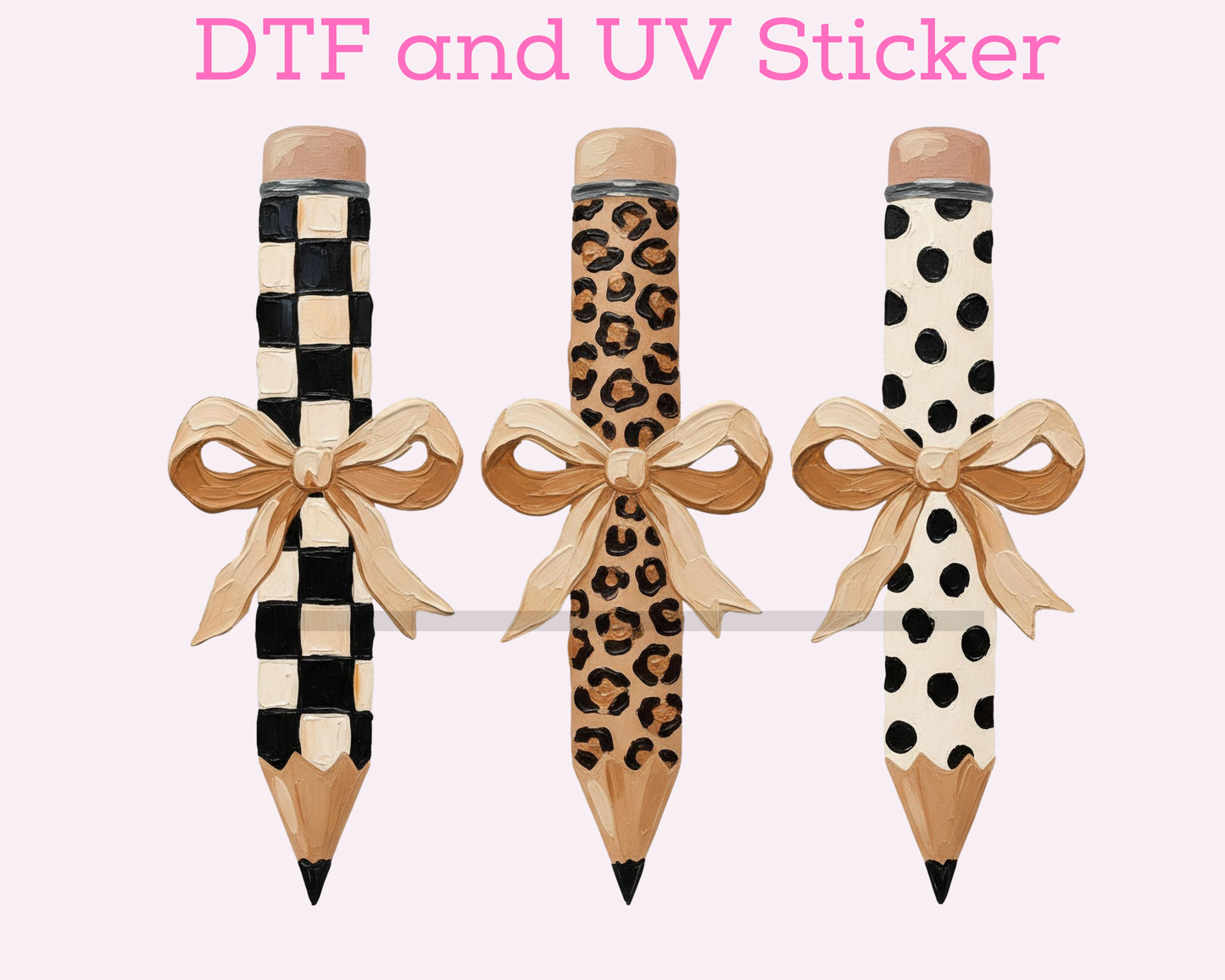Trendy Pencil School Teacher DTF TRANSFER