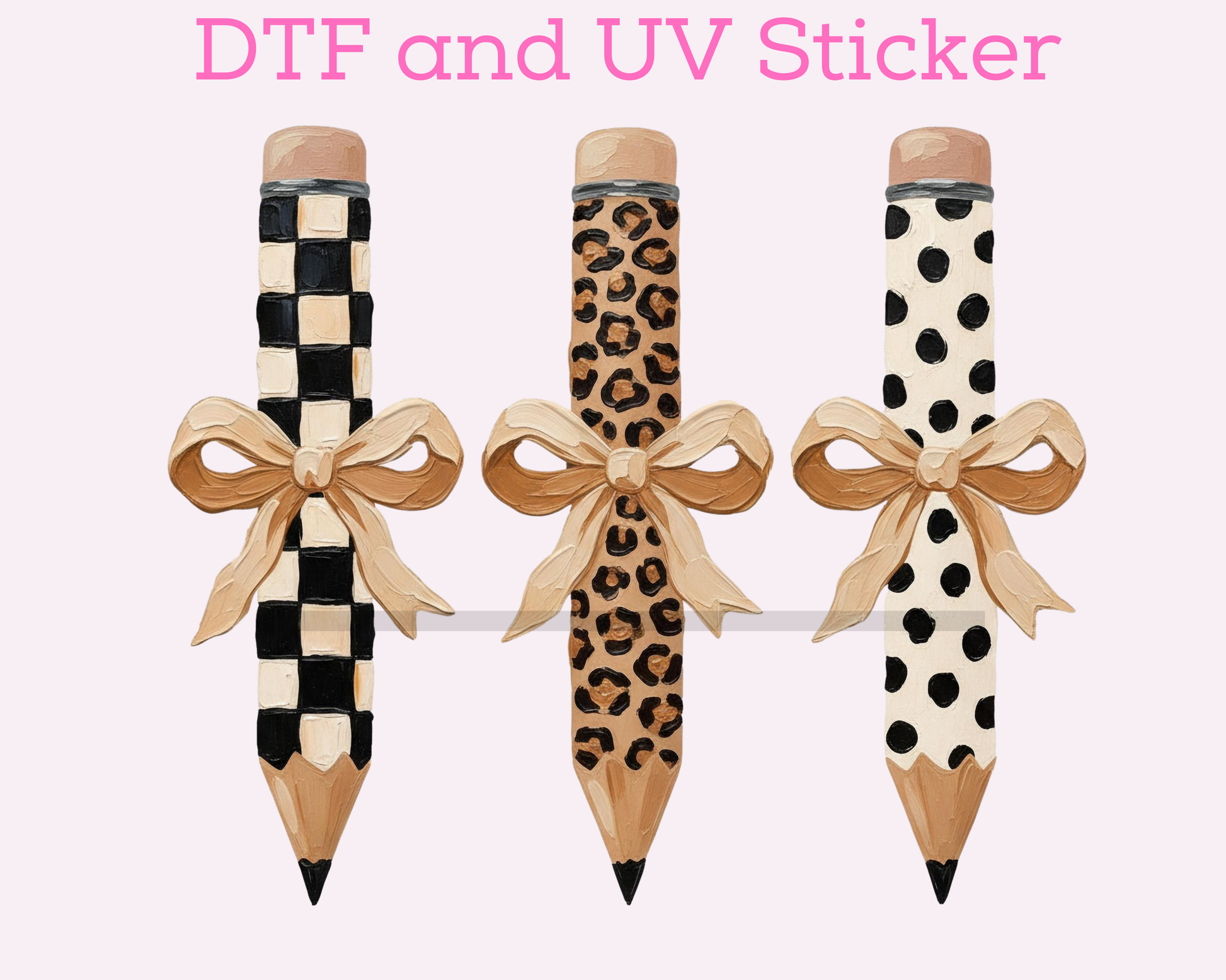 Trendy Pencil School Teacher DTF TRANSFER