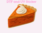 Faux Yarn Pumpkin Pie Thanksgiving DTF TRANSFER