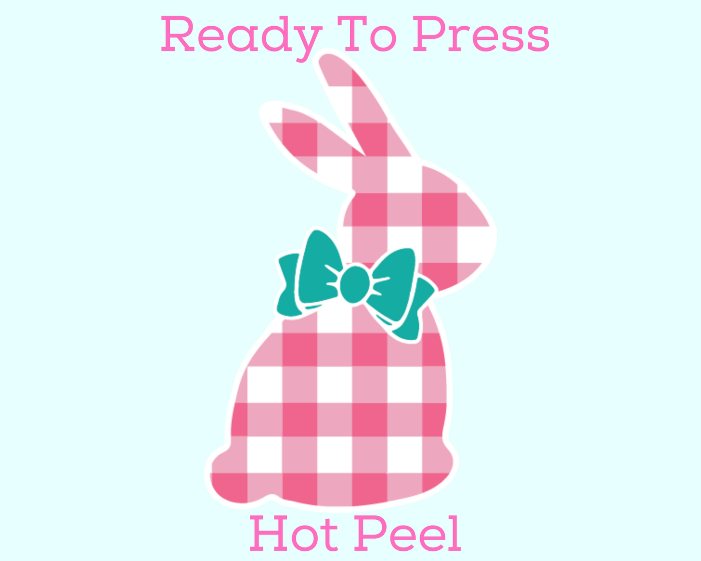 Plaid Bunny Easter DTF TRANSFER or UV DTF STICKER