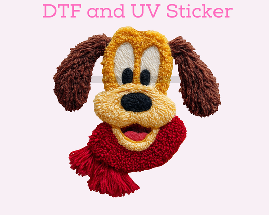 Magical Dog Christmas DTF TRANSFER or UV DTF STICKER