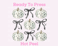 Polka Dot Pumpkins And Coquette Bows Fall DTF TRANSFER or UV DTF STICKER DECAL