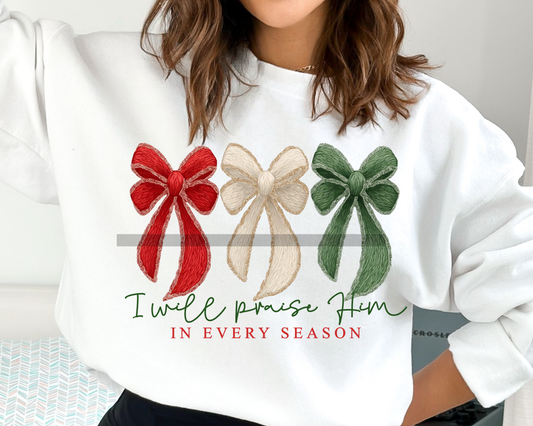 I Will Praise Him Religious Christmas DTF TRANSFER or UV DTF STICKER