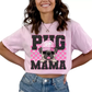 Pug Mama (Pink) Faux Sequins Faux Embroidery Mom DTF TRANSFER or UV DTF STICKER DECAL