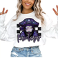 Checkered Raiders Faux Embroidery School Mascot DTF TRANSFER or UV DTF STICKER