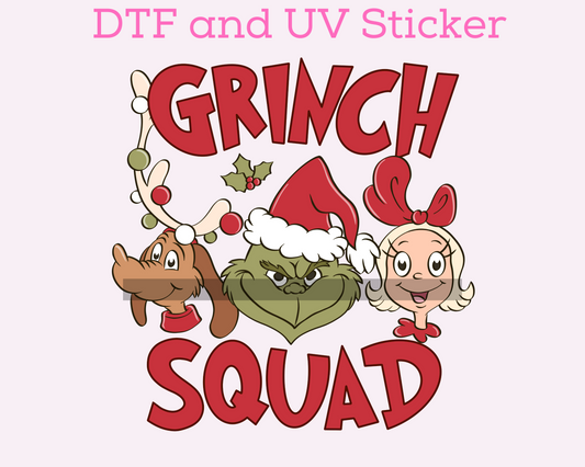 Green Man Squad Red DTF TRANSFER or UV DTF STICKER