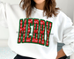 Merry Red Faux Yarn Christmas DTF TRANSFER