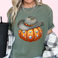 Faux Sequins Rhinestone Cowboy Pumpkin Halloween DTF TRANSFER
