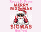 Red Merry Rizz-Mas Sigmas (Distressed) Christmas DTF TRANSFER  or UV DTF STICKER