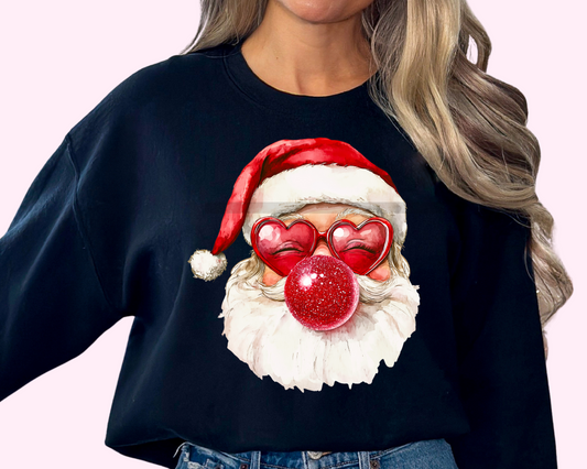 Santa Blowing Bubble Christmas DTF TRANSFER or UV DTF STICKER