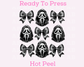 Coquette Bow Ghostface Collage Halloween DTF TRANSFER or UV DTF STICKER