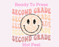 Second Grade Smiley 2nd Grade DTF TRANSFER or UV DTF STICKER