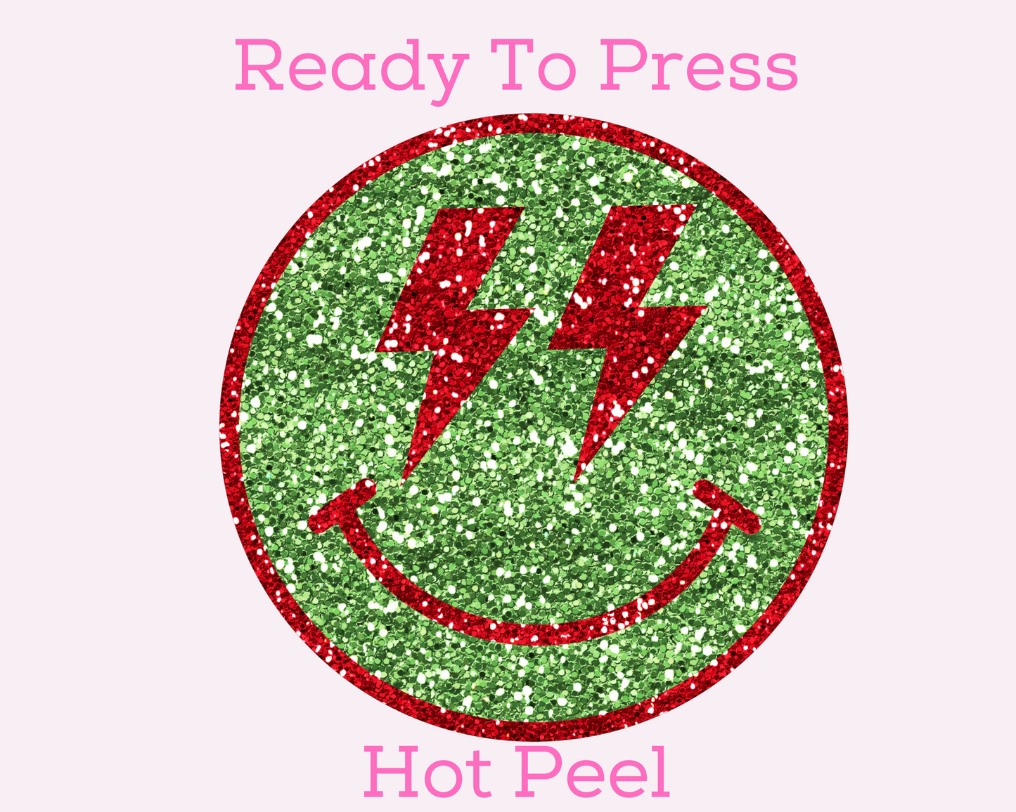 Faux Sequins Smiles (Red And Green) DTF TRANSFER