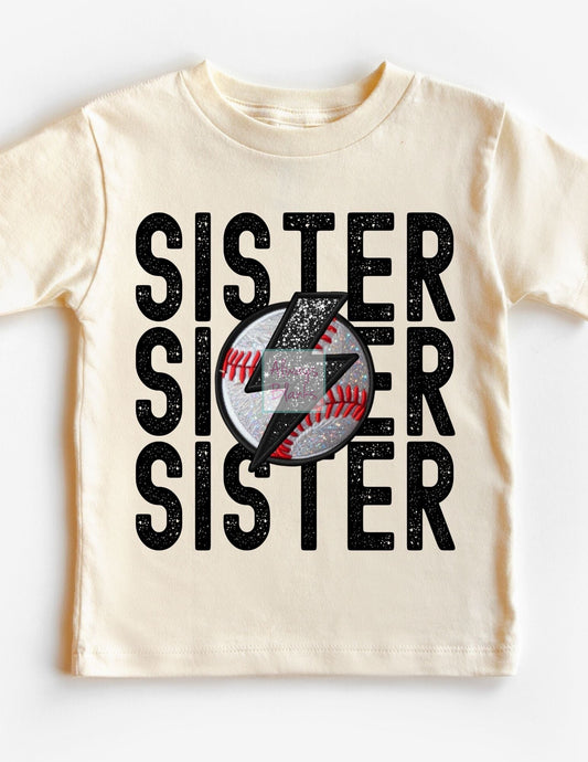 Baseball Sister DTF TRANSFER or UV DTF STICKER