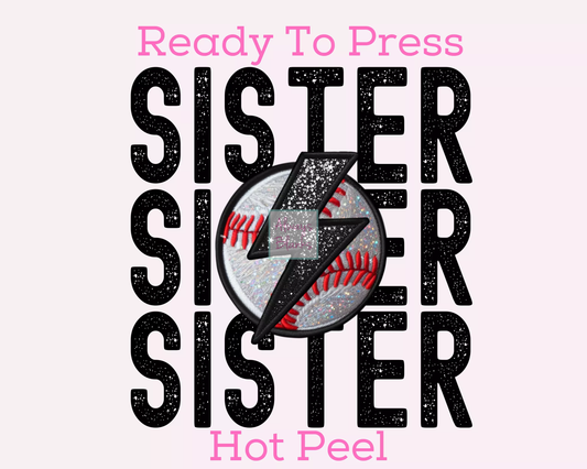 Baseball Sister DTF TRANSFER or UV DTF STICKER