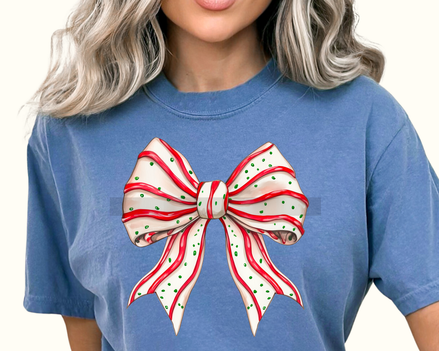 Christmas Snacks Coquette Bow DTF TRANSFER or UV DTF STICKER