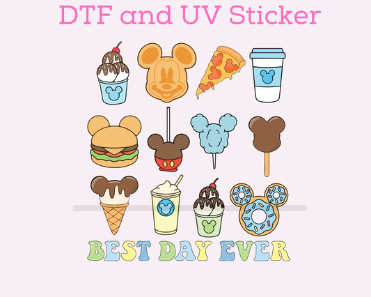 Magical Best Day Ever Mouse Boy DTF TRANSFER UV DTF STICKER