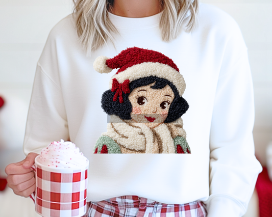 Magical Faux Yarn Princess Christmas DTF TRANSFER or UV DTF STICKER