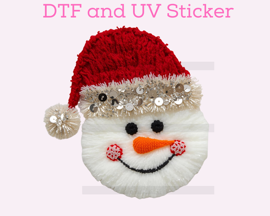 Snowman Faux Texture DTF TRANSFER