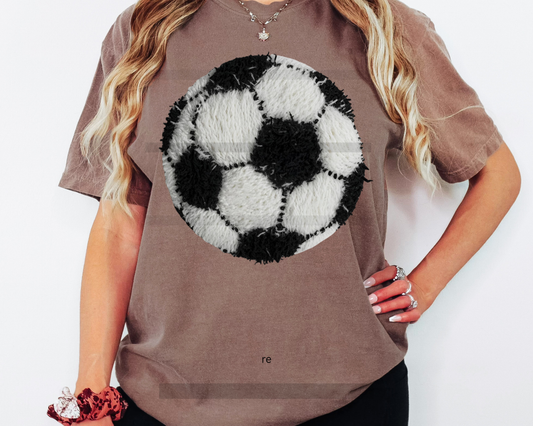 Soccer Ball Faux Texture DTF TRANSFER or UV DTF STICKER DECAL