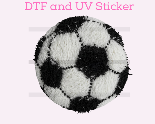 Soccer Ball Faux Texture DTF TRANSFER or UV DTF STICKER DECAL