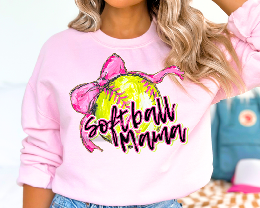 Softball Mama Pink DTF TRANSFER