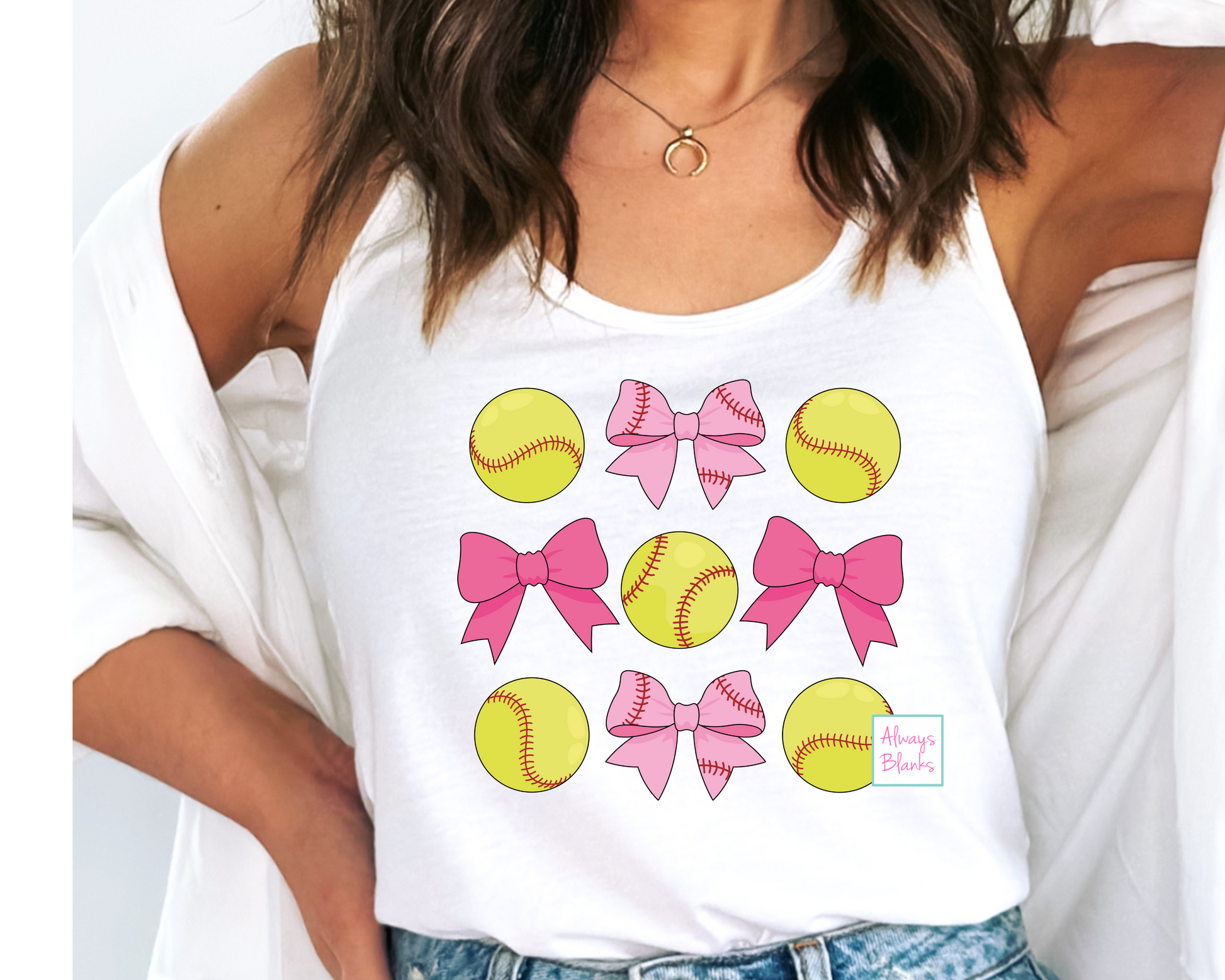 Softball Coquette bow DTF TRANSFER or UV DTF STICKER DECAL