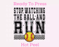 Stop Watching The Ball And RUN (Faux Embroidery) Softball DTF TRANSFER