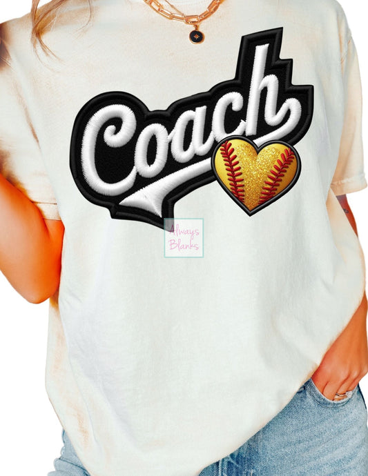 Softball Coach DTF TRANSFER or UV DTF STICKER DECAL