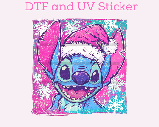 Magical Alien Christmas DTF TRANSFER or UV DTF STICKER