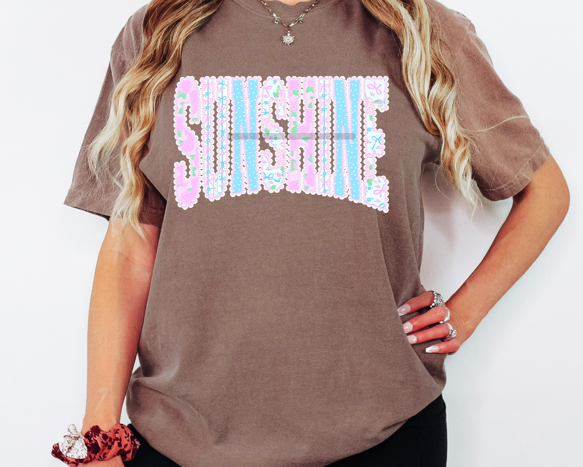 Sunshine Varsity Letters DTF TRANSFER or UV DTF STICKER