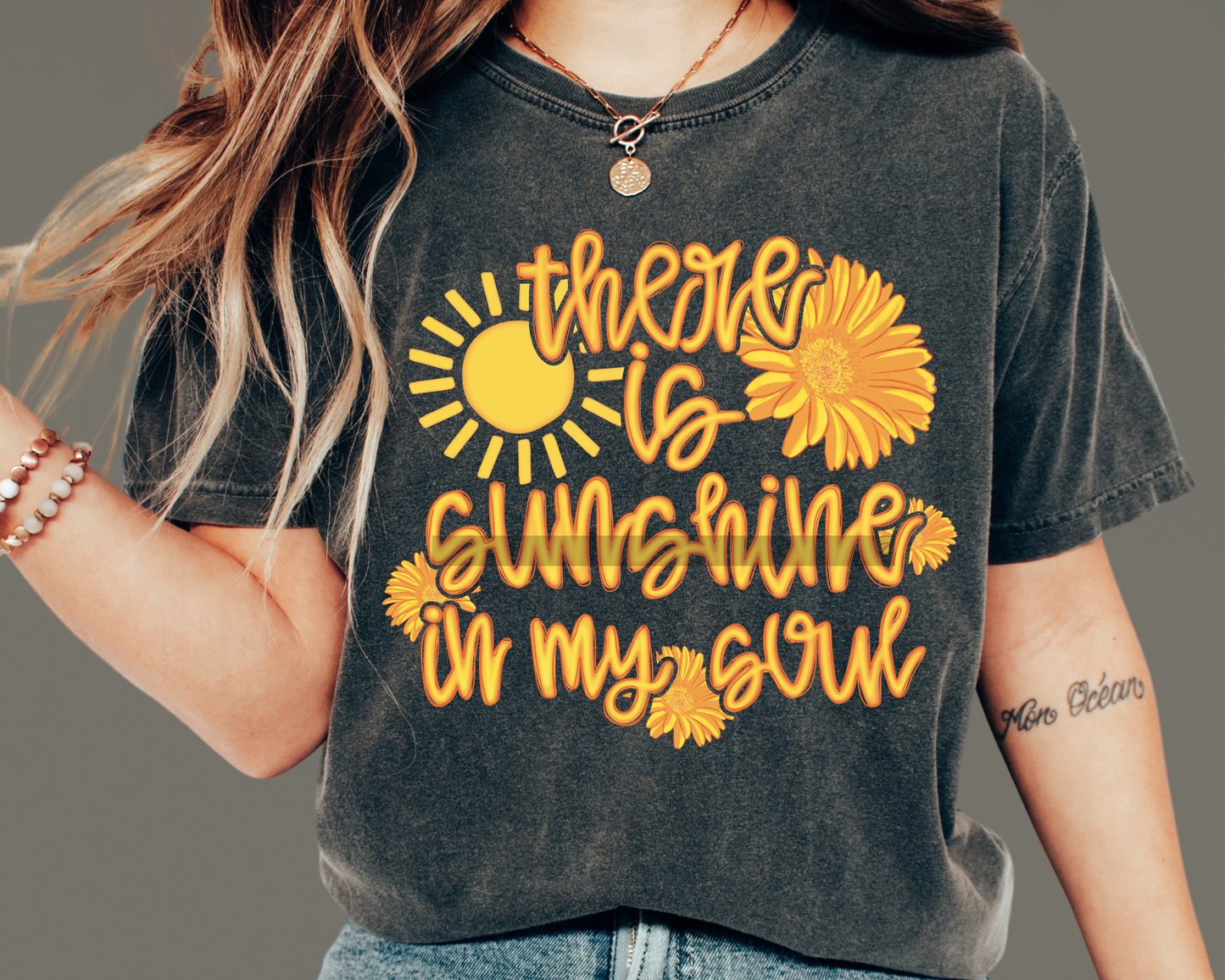 There is Sunshine in my Soul Faith Based Religious DTF TRANSFER or UV DTF STICKER