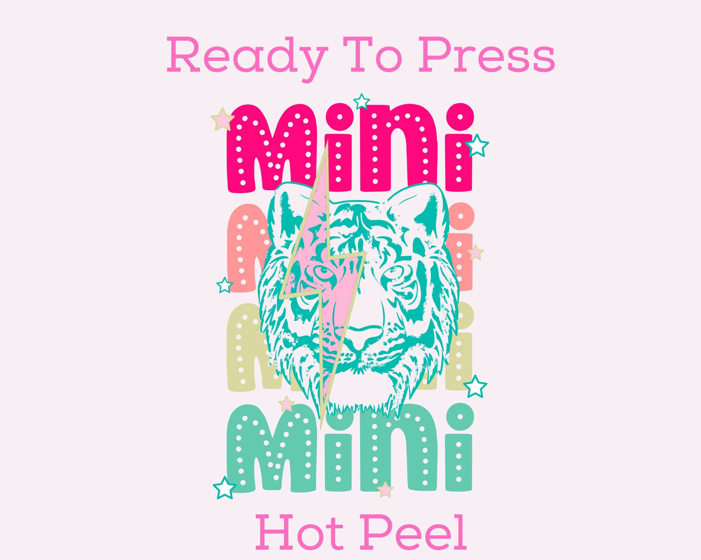 Tiger Mini DTF TRANSFER or UV DTF STICKER DECAL