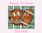 Tis The Season Football Smiley DTF TRANSFER or UV DTF STICKER DECAL