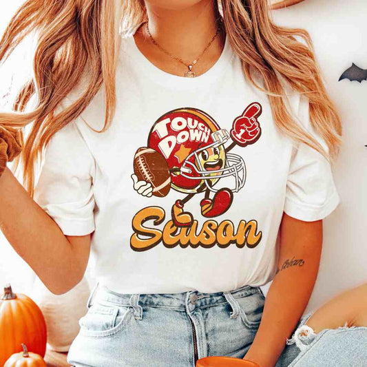 Retro Football Touchdown Season DTF TRANSFER or UV DTF STICKER DECAL