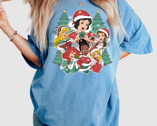 Magical Princess Christmas Trees Christmas DTF TRANSFER or UV DTF STICKER