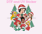 Magical Princess Christmas Trees Christmas DTF TRANSFER or UV DTF STICKER