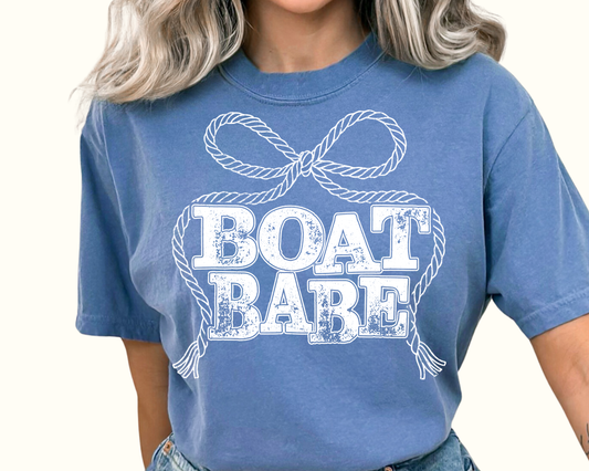 Boat Babe Summer DTF TRANSFER or UV DTF STICKER