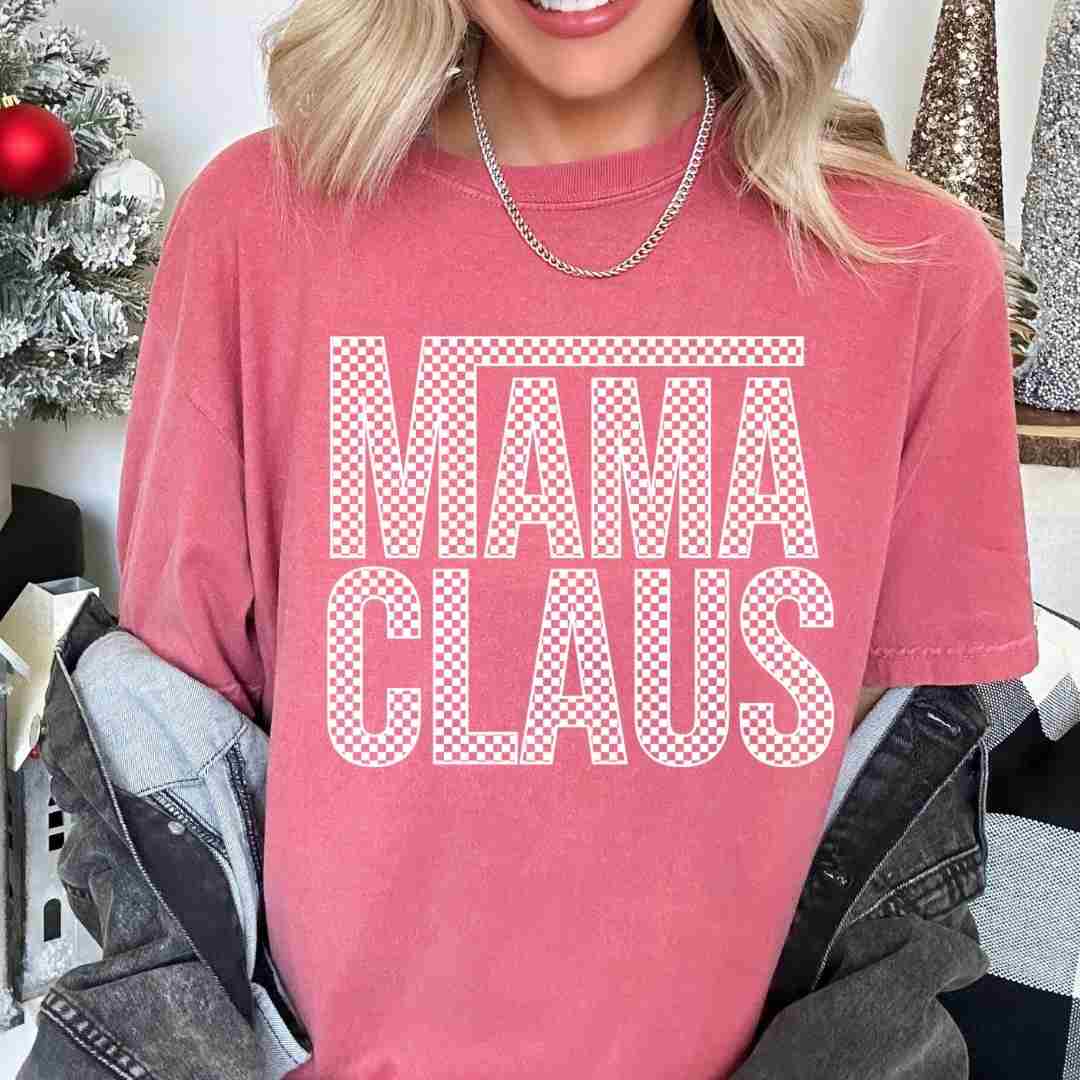 Van's Mama Claus (White) DTF TRANSFER or UV DTF STICKER