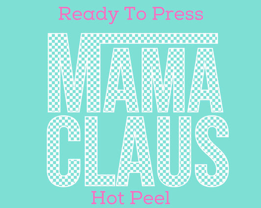 Van's Mama Claus (White) DTF TRANSFER or UV DTF STICKER