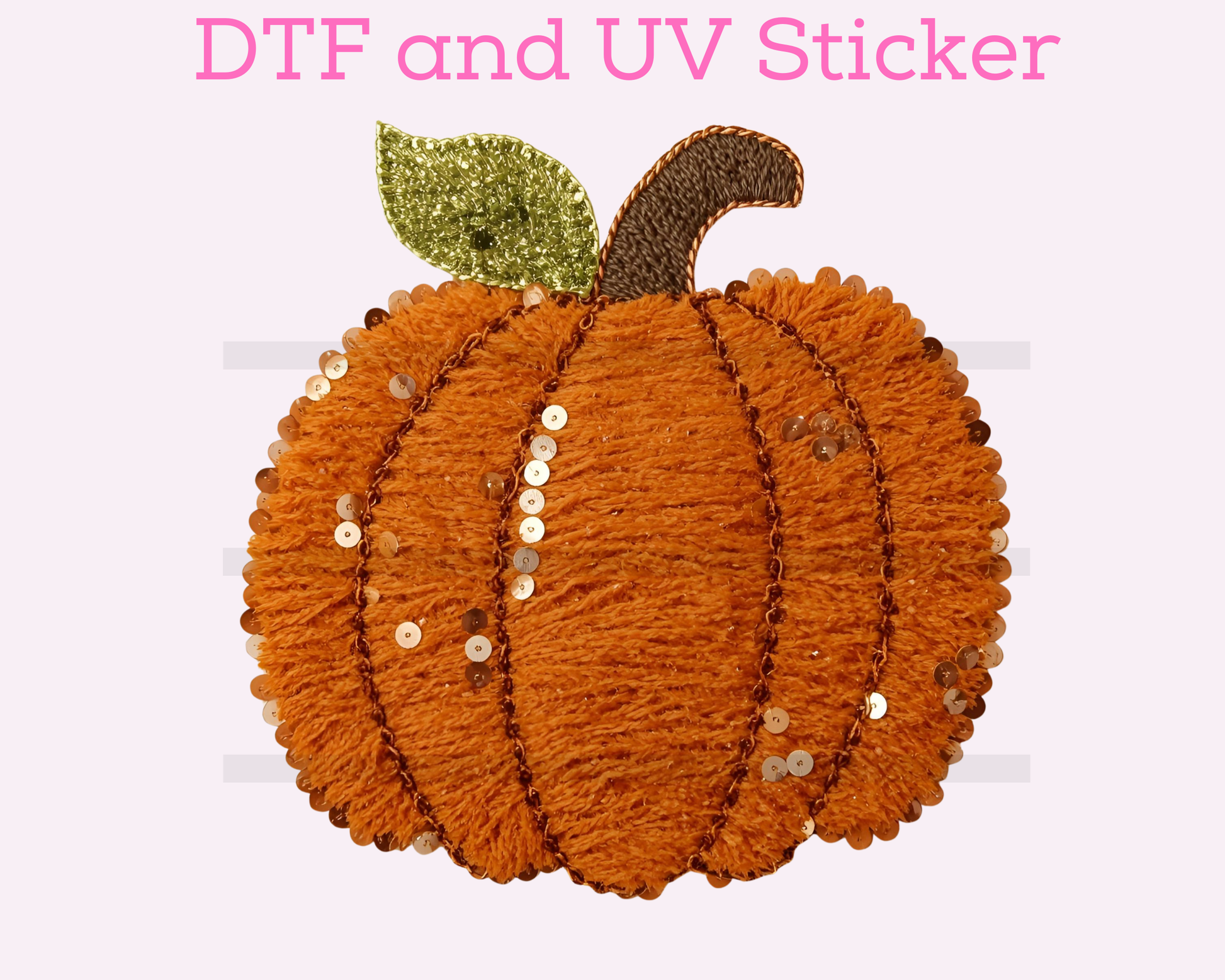 Faux Yarn Pumpkin Fall Halloween DTF TRANSFER