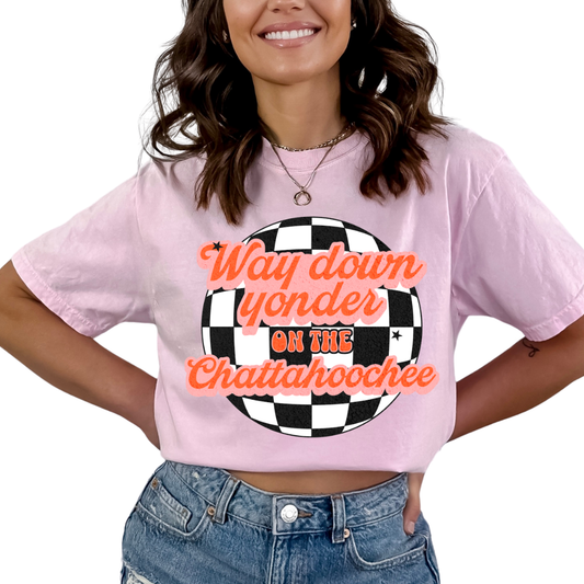Way Down Yonder On The Chattahoochee Trendy Western DTF TRANSFER or UV DTF STICKER