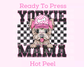 Yorkie Mama (Black) Faux Sequins Faux Embroidery Mom DTF TRANSFER or UV DTF STICKER DECAL